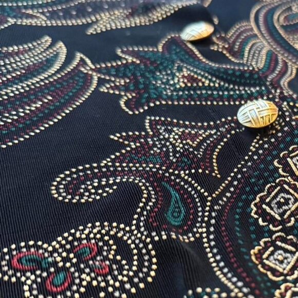VTG y2k 90s 'Ronni Nicole by Ouida' floral paisley patterned cropped BOLERO! - Picture 4 of 8